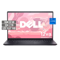 DELL - PORTATIL INSPIRON INTEL CORE I7-1255U SSD 2TB RAM 32GB 15,6 FHD