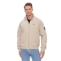 CALVIN KLEIN - Chaqueta Beige Harrington Acolchada