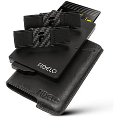 GENERICO - Billetera Tarjetero Fidelo Bloqueo RFID Premium Para Hombre - Negro