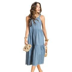 RUTTA - Vestido Largo Mujer Azul 102242